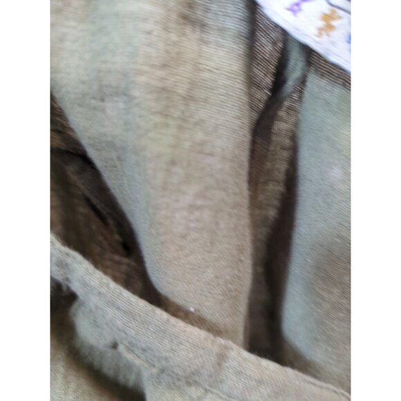 FUNKY PEOPLE Women's Green Cotton Boho Lagenlook Pants Hippie Button Size M READ - Picture 9 of 9